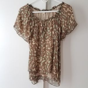Nanette Lepore Untamed Sheer Blouse